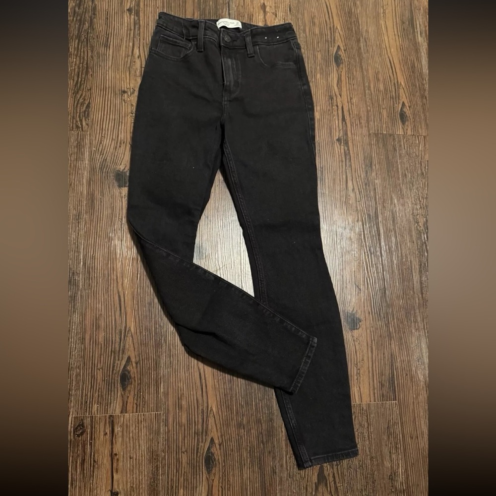 Women Abercrombie & Fitch The Skinny High Rise Jeans Black Size 24 00R